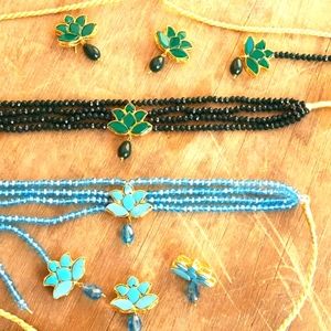 Casual choker necklace set